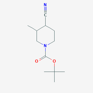 molecular formula C12H20N2O2 B13058647 tert-Butyl 4-cyano-3-methylpiperidine-1-carboxylate 