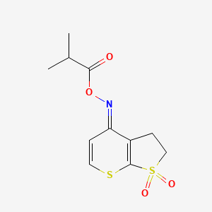 [(4E)-1,1-dioxo-2H,3H,4H-1lambda6-thieno[2,3-b]thiopyran-4-ylidene]amino2-methylpropanoate