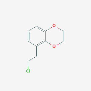 molecular formula C10H11ClO2 B13058709 5-(2-Chloroethyl)-2,3-dihydro-1,4-benzodioxine 