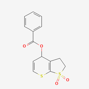 1,1-Dioxido-2,3-dihydro-4H-thieno[2,3-b]thiopyran-4-yl benzoate