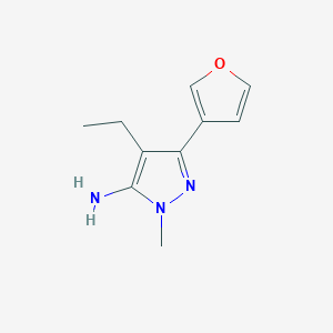 4-Ethyl-3-(furan-3-YL)-1-methyl-1H-pyrazol-5-amine