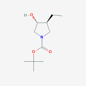 tert-Butyltrans-3-ethyl-4-hydroxy-pyrrolidine-1-carboxylate