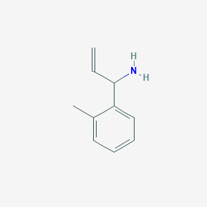 molecular formula C10H13N B13058758 1-(2-Methylphenyl)prop-2-en-1-amine CAS No. 688362-58-5