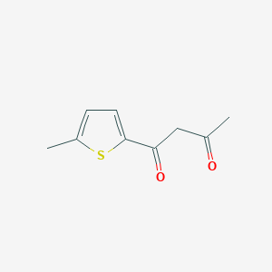 molecular formula C9H10O2S B13058816 1-(5-Methylthiophen-2-yl)butane-1,3-dione 