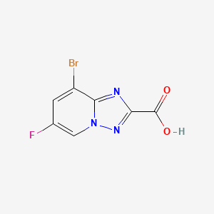 molecular formula C7H3BrFN3O2 B13058844 8-Bromo-6-fluoro-[1,2,4]triazolo[1,5-a]pyridine-2-carboxylicacid 