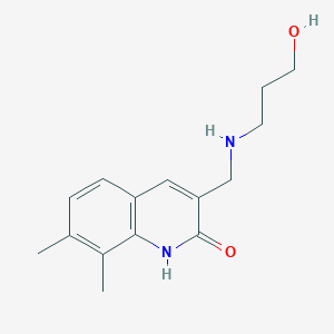 molecular formula C15H20N2O2 B1305891 3-[(3-Hydroxy-propylamino)-methyl]-7,8-dimethyl-1H-quinolin-2-one CAS No. 333419-39-9