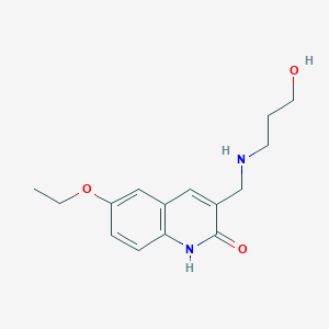 molecular formula C15H20N2O3 B1305892 6-Ethoxy-3-[(3-hydroxy-propylamino)-methyl]-1H-quinolin-2-one CAS No. 333419-45-7