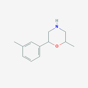 molecular formula C12H17NO B13058935 2-Methyl-6-m-tolylmorpholine 