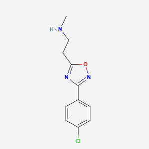 2-(3-(4-Chlorophenyl)-1,2,4-oxadiazol-5-yl)-N-methylethan-1-amine