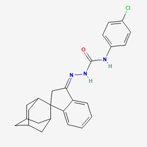 1-(4-Chlorophenyl)-3-({2',3'-dihydrospiro[adamantane-2,1'-indene]-3'-ylidene}amino)urea