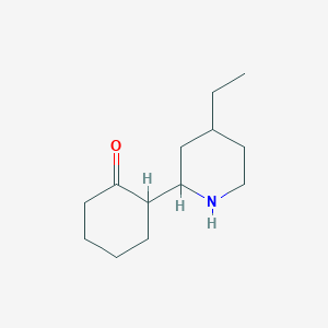 2-(4-Ethylpiperidin-2-yl)cyclohexan-1-one