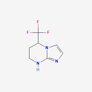 molecular formula C7H8F3N3 B13059130 5-(Trifluoromethyl)-5H,6H,7H,8H-imidazo[1,2-a]pyrimidine 