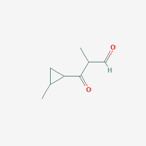 molecular formula C8H12O2 B13059151 2-Methyl-3-(2-methylcyclopropyl)-3-oxopropanal 