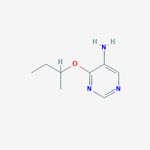 molecular formula C8H13N3O B13059164 4-(Butan-2-yloxy)pyrimidin-5-amine 