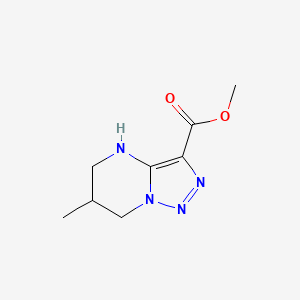 molecular formula C8H12N4O2 B13059192 Methyl 6-methyl-4H,5H,6H,7H-[1,2,3]triazolo[1,5-a]pyrimidine-3-carboxylate 