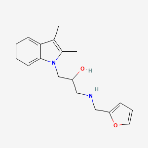 molecular formula C18H22N2O2 B1305924 1-(2,3-Dimethyl-indol-1-yl)-3-[(furan-2-ylmethyl)-amino]-propan-2-ol CAS No. 436099-61-5