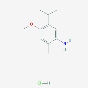 molecular formula C11H18ClNO B1305926 5-Isopropyl-4-methoxy-2-methyl-phenylamine hydrochloride CAS No. 473703-95-6