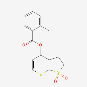 1,1-Dioxido-2,3-dihydro-4H-thieno[2,3-b]thiopyran-4-yl 2-methylbenzoate