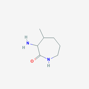 molecular formula C7H14N2O B13059290 3-Amino-4-methylazepan-2-one CAS No. 209983-74-4