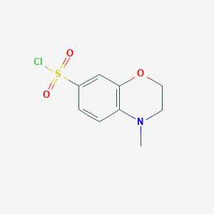 molecular formula C9H10ClNO3S B1305936 4-Methyl-3,4-Dihydro-2H-1,4-Benzoxazine-7-Sulfonyl Chloride CAS No. 368869-93-6