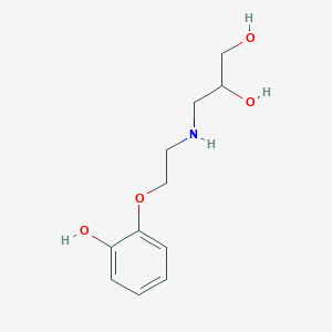 molecular formula C11H17NO4 B130594 3-[2-(2-Hydroxyphenoxy)ethylamino]propane-1,2-diol CAS No. 114849-42-2