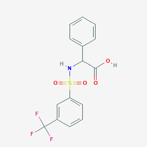 molecular formula C15H12F3NO4S B1305943 2-phenyl-2-[[3-(trifluoromethyl)phenyl]sulfonylamino]acetic Acid CAS No. 250714-41-1