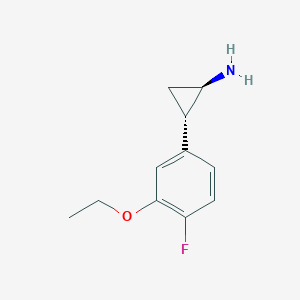 (1S,2R)-Rel-2-(3-ethoxy-4-fluorophenyl)cyclopropan-1-amine