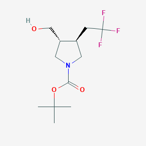 tert-Butyltrans-3-(hydroxymethyl)-4-(2,2,2-trifluoroethyl)pyrrolidine-1-carboxylate