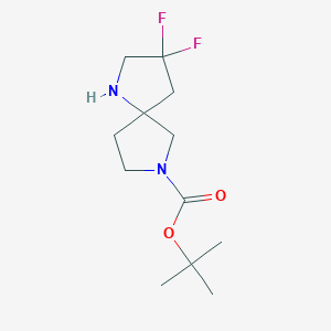 molecular formula C12H20F2N2O2 B13059637 tert-Butyl 3,3-difluoro-1,7-diazaspiro[4.4]nonane-7-carboxylate 