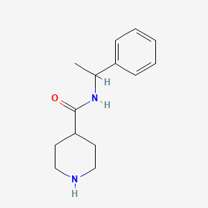 molecular formula C14H20N2O B1305978 N-(1-phenylethyl)piperidine-4-carboxamide 