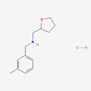 molecular formula C13H20ClNO B1305979 (3-Methylphenyl)-N-(tetrahydro-2-furanylmethyl)-methanamine hydrochloride CAS No. 1048640-77-2