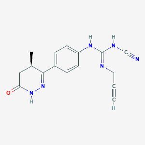 1-cyano-3-[4-[(4R)-4-methyl-6-oxo-4,5-dihydro-1H-pyridazin-3-yl]phenyl]-2-prop-2-ynylguanidine