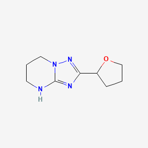 molecular formula C9H14N4O B13059860 2-(Oxolan-2-yl)-4H,5H,6H,7H-[1,2,4]triazolo[1,5-a]pyrimidine 