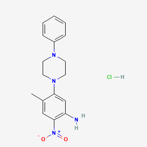 4-Methyl-2-nitro-5-(4-phenylpiperazin-1-yl)anilinehydrochloride