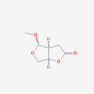 molecular formula C7H10O4 B130599 (3aS,4S,6aR)-4-甲氧基四氢呋喃[3,4-b]呋喃-2(3H)-酮 CAS No. 866594-60-7