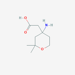 2-(4-Amino-2,2-dimethyloxan-4-yl)acetic acid