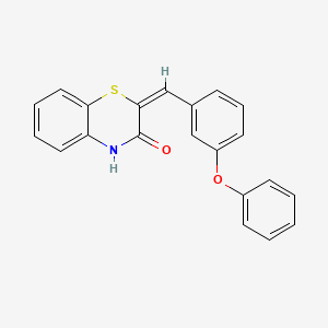 2-[(3-phenoxyphenyl)methylidene]-3,4-dihydro-2H-1,4-benzothiazin-3-one