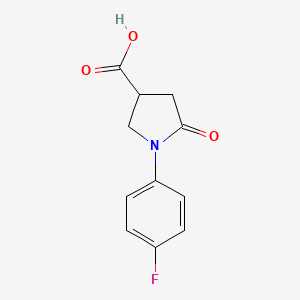 molecular formula C11H10FNO3 B1305991 1-(4-Fluorophenyl)-5-oxopyrrolidine-3-carboxylic acid CAS No. 56617-43-7
