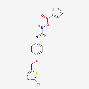 [[4-[(2-Chloro-1,3-thiazol-5-yl)methoxy]phenyl]iminomethylamino] thiophene-2-carboxylate