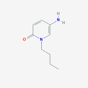 molecular formula C9H14N2O B13059946 5-Amino-1-butyl-1,2-dihydropyridin-2-one 