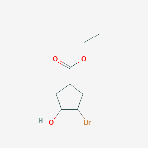 Ethyl 3-bromo-4-hydroxycyclopentane-1-carboxylate