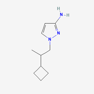 molecular formula C10H17N3 B13059969 1-(2-Cyclobutylpropyl)-1H-pyrazol-3-amine 