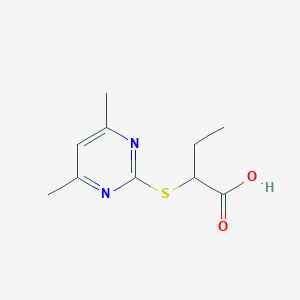 molecular formula C10H14N2O2S B1305998 2-(4,6-Dimethyl-pyrimidin-2-ylsulfanyl)-butyric acid CAS No. 433242-64-9