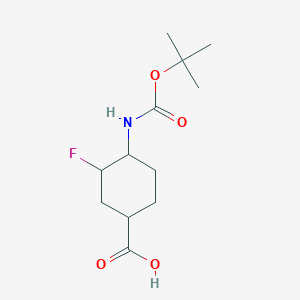 4-{[(Tert-butoxy)carbonyl]amino}-3-fluorocyclohexane-1-carboxylic acid