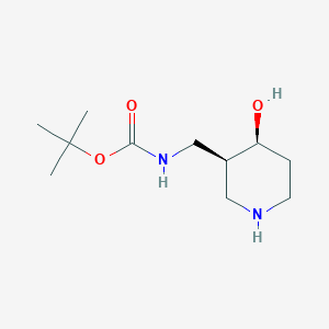 1,1-Dimethylethyl {[(cis)-4-hydroxy-3-piperidinyl]methyl}carbamate