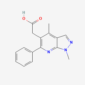 2-{1,4-dimethyl-6-phenyl-1H-pyrazolo[3,4-b]pyridin-5-yl}acetic acid