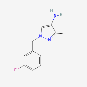 1-[(3-Fluorophenyl)methyl]-3-methyl-1H-pyrazol-4-amine