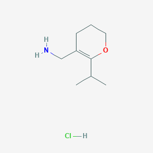 [6-(propan-2-yl)-3,4-dihydro-2H-pyran-5-yl]methanamine hydrochloride