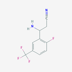 3-Amino-3-[2-fluoro-5-(trifluoromethyl)phenyl]propanenitrile