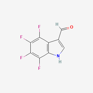 B1306013 4,5,6,7-tetrafluoro-1H-indole-3-carbaldehyde CAS No. 30683-38-6